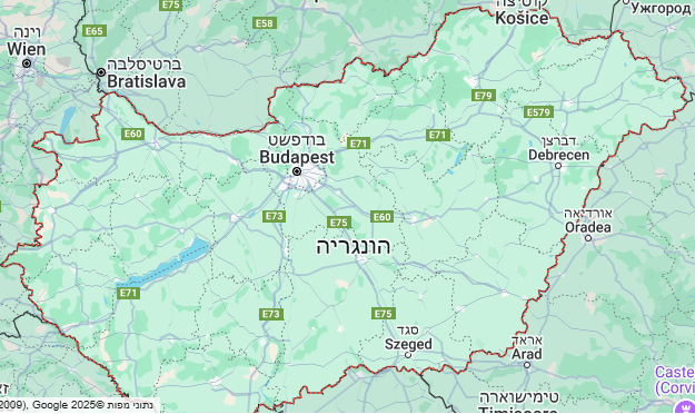 הונגריה מפה
